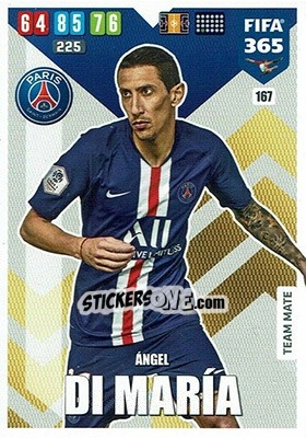 Sticker Ángel Di María - FIFA 365: 2019-2020. Adrenalyn XL n. 167 - Panini