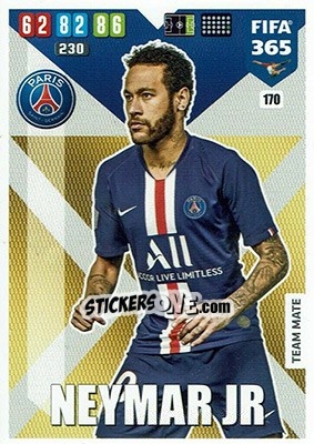 Sticker Neymar Jr - FIFA 365: 2019-2020. Adrenalyn XL n. 170 - Panini