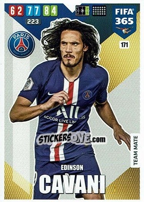 Sticker Edinson Cavani - FIFA 365: 2019-2020. Adrenalyn XL n. 171 - Panini