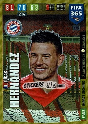 Sticker Lucas Hernandez - FIFA 365: 2019-2020. Adrenalyn XL n. 175 - Panini