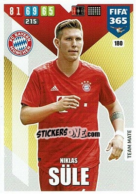 Sticker Niklas Süle - FIFA 365: 2019-2020. Adrenalyn XL n. 180 - Panini