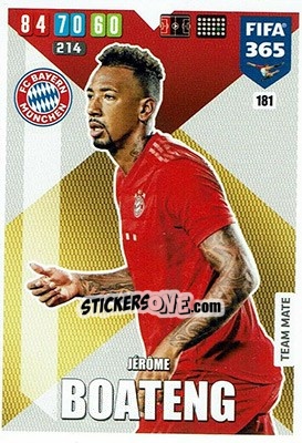 Sticker Jérôme Boateng - FIFA 365: 2019-2020. Adrenalyn XL n. 181 - Panini