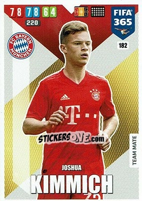 Sticker Joshua Kimmich - FIFA 365: 2019-2020. Adrenalyn XL n. 182 - Panini