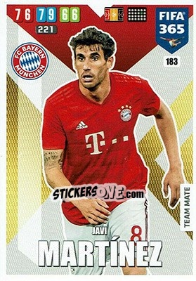 Figurina Javi Martínez - FIFA 365: 2019-2020. Adrenalyn XL n. 183 - Panini