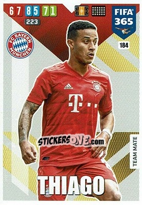 Sticker Thiago Alcántara - FIFA 365: 2019-2020. Adrenalyn XL n. 184 - Panini
