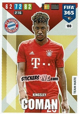 Sticker Kingsley Coman - FIFA 365: 2019-2020. Adrenalyn XL n. 188 - Panini
