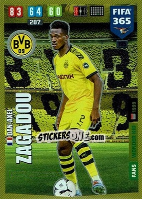 Sticker Dan-Axel Zagadou - FIFA 365: 2019-2020. Adrenalyn XL n. 195 - Panini