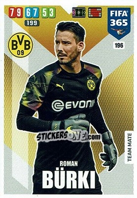 Sticker Roman Bürki - FIFA 365: 2019-2020. Adrenalyn XL n. 196 - Panini