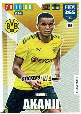 Sticker Manuel Akanji - FIFA 365: 2019-2020. Adrenalyn XL n. 198 - Panini