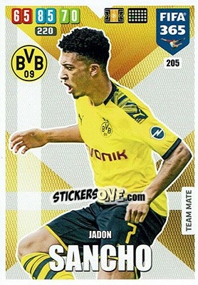 Cromo Jadon Sancho - FIFA 365: 2019-2020. Adrenalyn XL - Panini