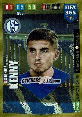 Sticker Jonjoe Kenny - FIFA 365: 2019-2020. Adrenalyn XL n. 212 - Panini