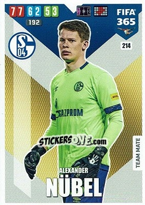 Sticker Alexander Nübel - FIFA 365: 2019-2020. Adrenalyn XL n. 214 - Panini