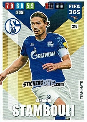 Sticker Benjamin Stambouli - FIFA 365: 2019-2020. Adrenalyn XL n. 216 - Panini
