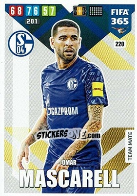 Sticker Omar Mascarell - FIFA 365: 2019-2020. Adrenalyn XL n. 220 - Panini