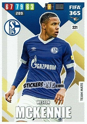 Sticker Weston McKennie - FIFA 365: 2019-2020. Adrenalyn XL n. 221 - Panini