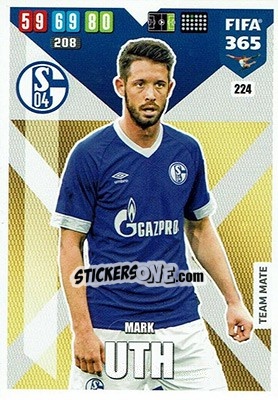 Sticker Mark Uth - FIFA 365: 2019-2020. Adrenalyn XL n. 224 - Panini