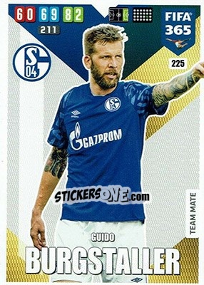 Figurina Guido Burgstaller - FIFA 365: 2019-2020. Adrenalyn XL n. 225 - Panini