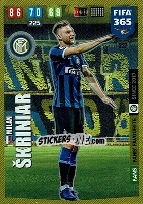Sticker Milan Škriniar - FIFA 365: 2019-2020. Adrenalyn XL n. 227 - Panini
