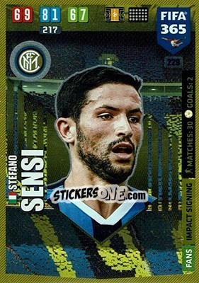 Sticker Stefano Sensi - FIFA 365: 2019-2020. Adrenalyn XL n. 229 - Panini
