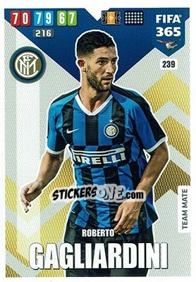 Sticker Roberto Gagliardini - FIFA 365: 2019-2020. Adrenalyn XL n. 239 - Panini
