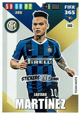 Sticker Lautaro Martínez - FIFA 365: 2019-2020. Adrenalyn XL n. 243 - Panini