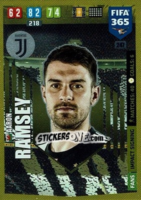 Sticker Aaron Ramsey - FIFA 365: 2019-2020. Adrenalyn XL n. 247 - Panini