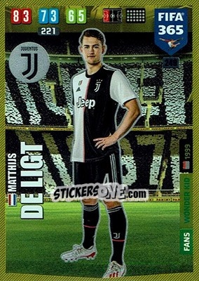 Sticker Matthijs de Ligt - FIFA 365: 2019-2020. Adrenalyn XL n. 249 - Panini