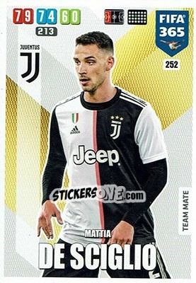 Sticker Mattia De Sciglio - FIFA 365: 2019-2020. Adrenalyn XL n. 252 - Panini