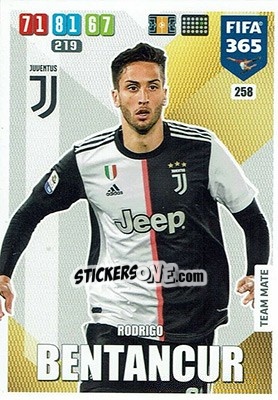 Sticker Rodrigo Bentancur - FIFA 365: 2019-2020. Adrenalyn XL n. 258 - Panini