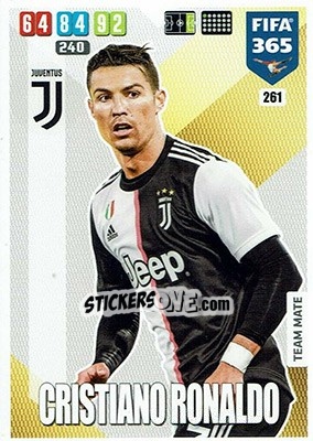 Sticker Cristiano Ronaldo - FIFA 365: 2019-2020. Adrenalyn XL n. 261 - Panini