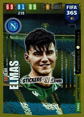 Sticker Eljif Elmas - FIFA 365: 2019-2020. Adrenalyn XL n. 266 - Panini