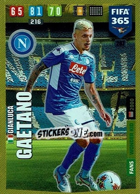 Sticker Gianluca Gaetano - FIFA 365: 2019-2020. Adrenalyn XL n. 267 - Panini
