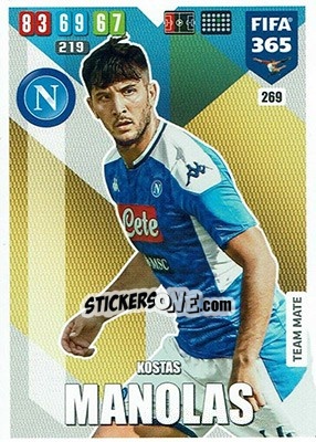 Sticker Kostas Manolas - FIFA 365: 2019-2020. Adrenalyn XL n. 269 - Panini