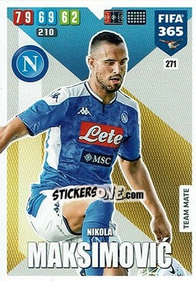 Sticker Nikola Maksimovic - FIFA 365: 2019-2020. Adrenalyn XL n. 271 - Panini