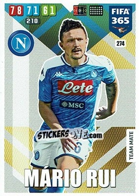 Sticker Mário Rui - FIFA 365: 2019-2020. Adrenalyn XL n. 274 - Panini
