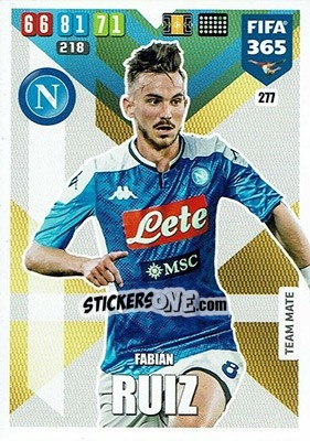 Sticker Fabian Ruiz - FIFA 365: 2019-2020. Adrenalyn XL n. 277 - Panini