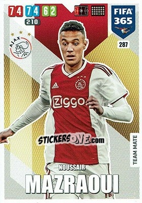 Sticker Noussair Mazraoui - FIFA 365: 2019-2020. Adrenalyn XL n. 287 - Panini