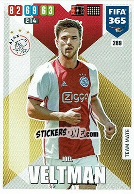 Sticker Joël Veltman - FIFA 365: 2019-2020. Adrenalyn XL n. 289 - Panini