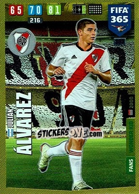 Figurina Julian Alvarez - FIFA 365: 2019-2020. Adrenalyn XL - Panini