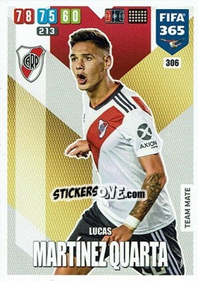 Sticker Lucas Martínez Quarta - FIFA 365: 2019-2020. Adrenalyn XL n. 306 - Panini
