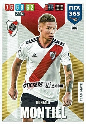 Sticker Gonzalo Montiel - FIFA 365: 2019-2020. Adrenalyn XL n. 307 - Panini