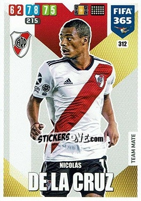 Sticker Nicolas De La Cruz - FIFA 365: 2019-2020. Adrenalyn XL n. 312 - Panini