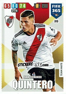 Sticker Juan Fernando Quintero - FIFA 365: 2019-2020. Adrenalyn XL n. 313 - Panini