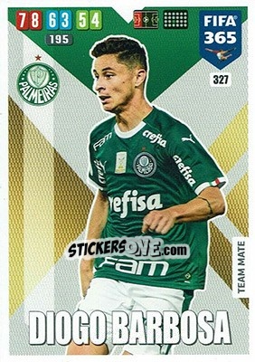 Sticker Diogo Barbosa - FIFA 365: 2019-2020. Adrenalyn XL n. 327 - Panini