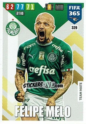 Sticker Felipe Melo - FIFA 365: 2019-2020. Adrenalyn XL n. 329 - Panini