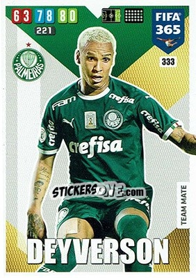 Figurina Deyverson - FIFA 365: 2019-2020. Adrenalyn XL - Panini