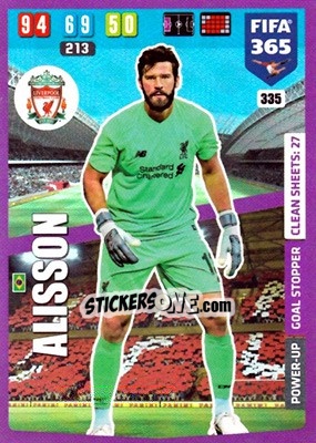 Sticker Alisson - FIFA 365: 2019-2020. Adrenalyn XL n. 335 - Panini