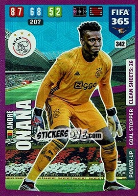 Sticker André Onana - FIFA 365: 2019-2020. Adrenalyn XL n. 342 - Panini