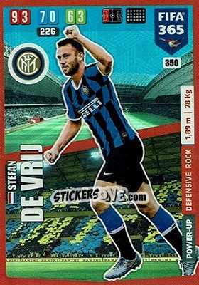 Sticker Stefan de Vrij - FIFA 365: 2019-2020. Adrenalyn XL n. 350 - Panini