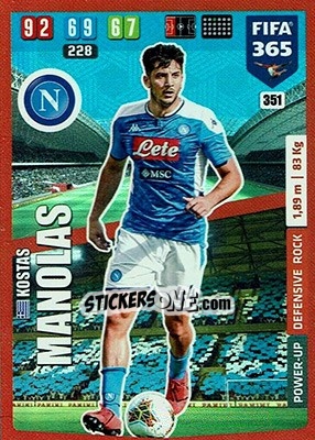 Sticker Kostas Manolas - FIFA 365: 2019-2020. Adrenalyn XL n. 351 - Panini